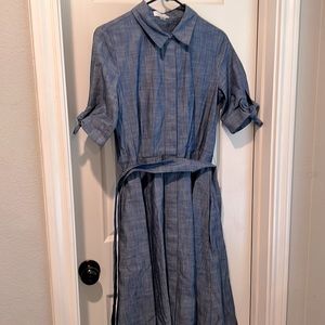 Calvin Klein Belted Midi Shirt Dress